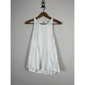 Express White Sleeveless Peplum Tank Top Size Small